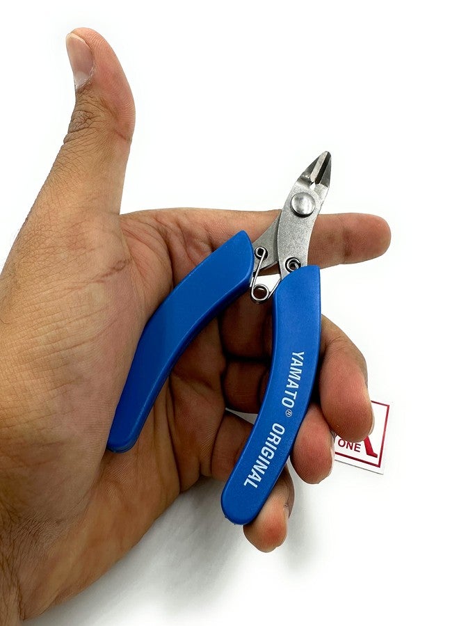 أون كماشة قطع الأسلاك الصغيرة المائلة من الفولاذ المقاوم للصدأ من Aone Yamato، بطول 4 بوصات، متعددة الاستخدامات ومغطاة بالبلاستيك، لقطع الأسلاك والكابلات البلاستيكية، وصناعة المجوهرات وإصلاحها، والإلكترونيات، وصناعة الساعات، والحرف اليدوية. - Image 5